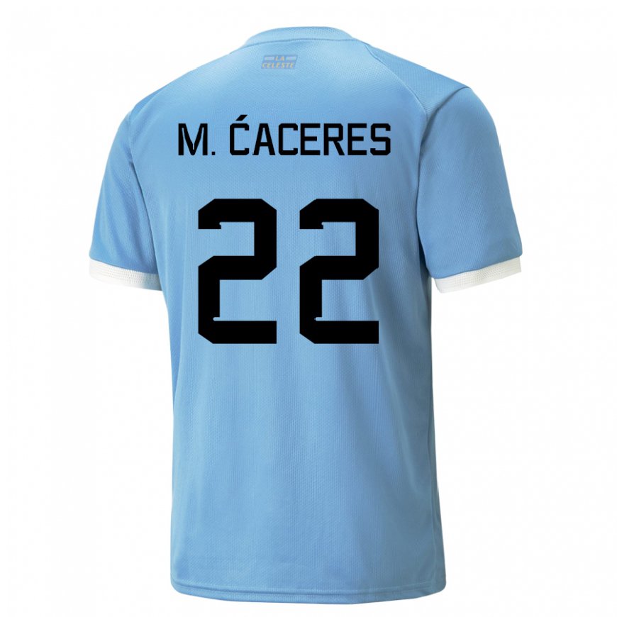 Kandiny Gyermek Uruguayi Martin Caceres #22 Kék Hazai Jersey 22-24 Mez Póló Ing