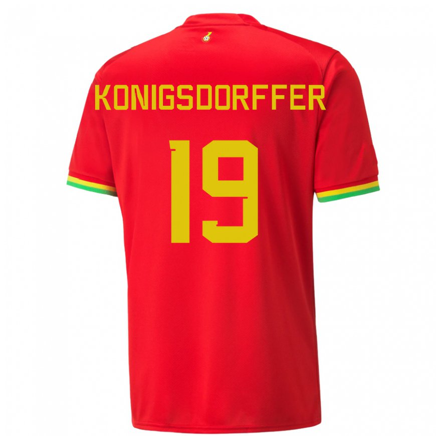 Kandiny Férfi Ghánai Ransford-yeboah Konigsdorffer #19 Piros Idegenbeli Jersey 22-24 Mez Póló Ing