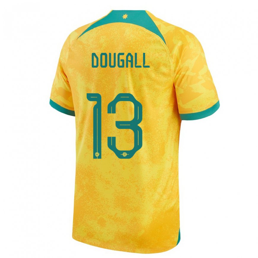 Kandiny Női Ausztrál Kenny Dougall #13 Aranysárga Hazai Jersey 22-24 Mez Póló Ing