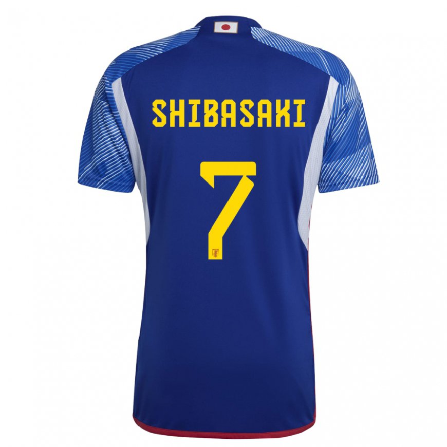 Kandiny Női Japán Gaku Shibasaki #7 Királykék Hazai Jersey 22-24 Mez Póló Ing