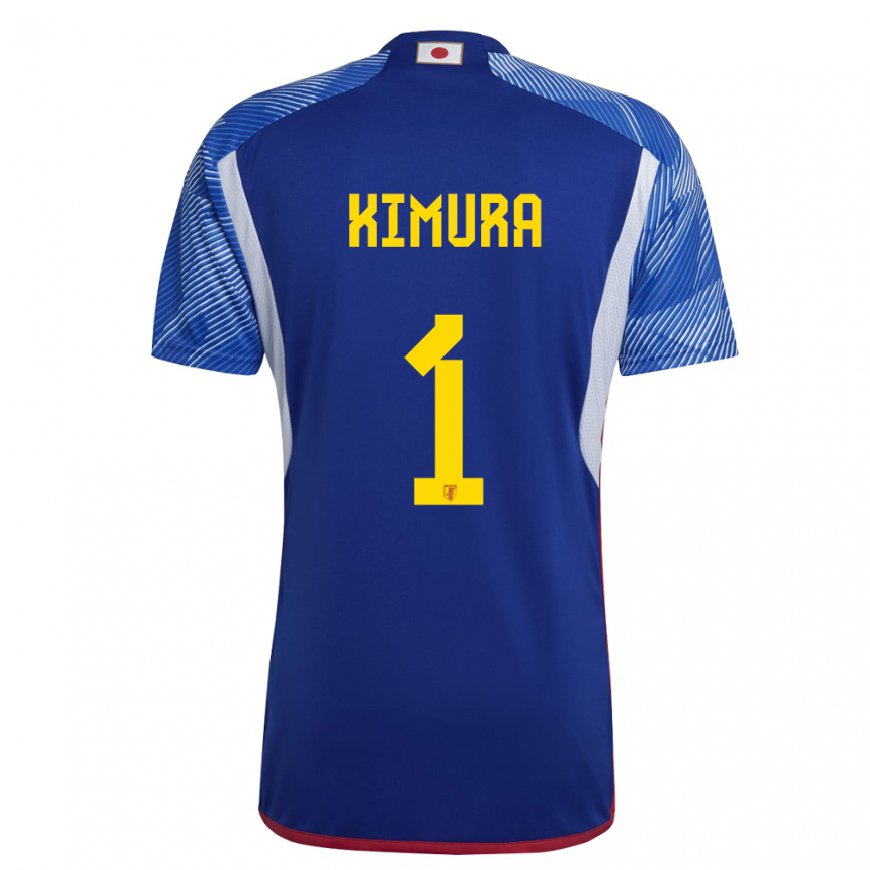 Kandiny Gyermek Japán Ryoya Kimura #1 Királykék Hazai Jersey 22-24 Mez Póló Ing