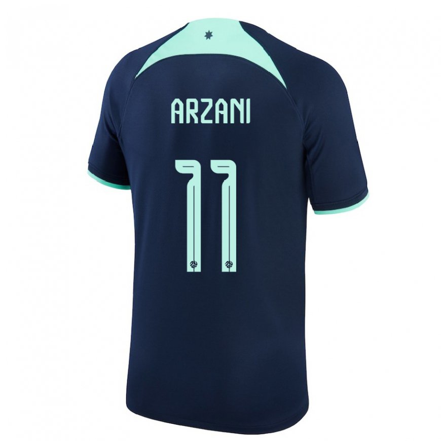 Kandiny Gyermek Ausztrál Daniel Arzani #11 Sötétkék Idegenbeli Jersey 22-24 Mez Póló Ing