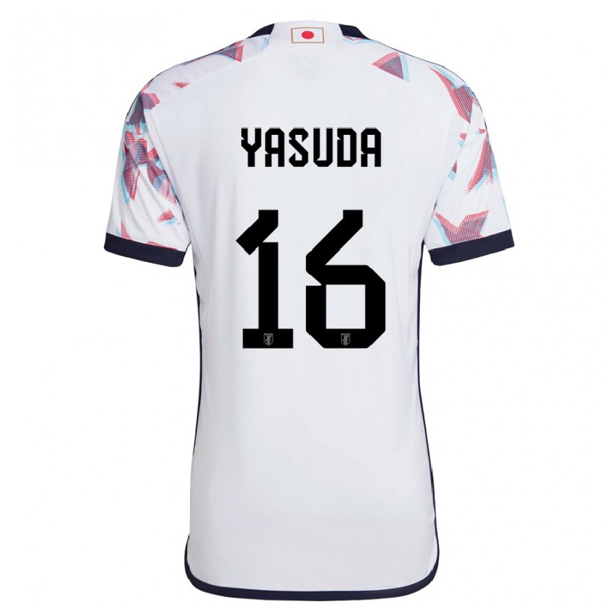 Kandiny Gyermek Japán Kenshin Yasuda #16 Fehér Idegenbeli Jersey 22-24 Mez Póló Ing