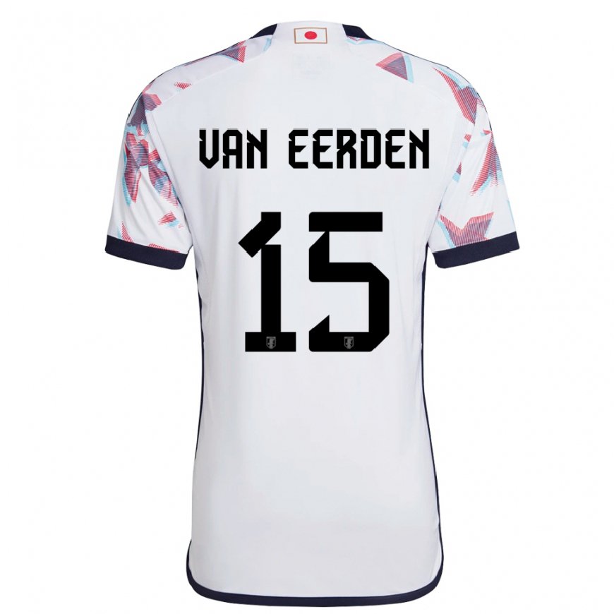 Kandiny Gyermek Japán Shawn Van Eerden #15 Fehér Idegenbeli Jersey 22-24 Mez Póló Ing