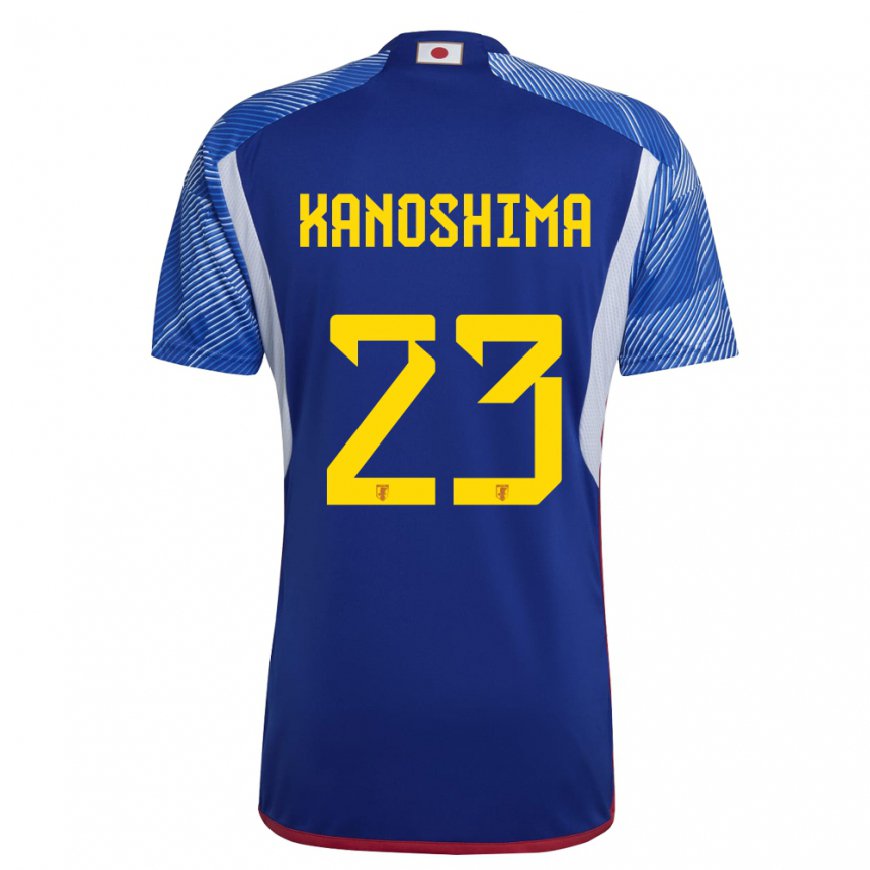 Kandiny Férfi Japán Yu Kanoshima #23 Királykék Hazai Jersey 22-24 Mez Póló Ing