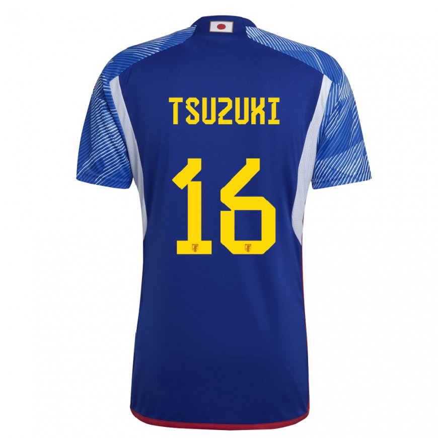 Kandiny Férfi Japán Shunta Tsuzuki #16 Királykék Hazai Jersey 22-24 Mez Póló Ing