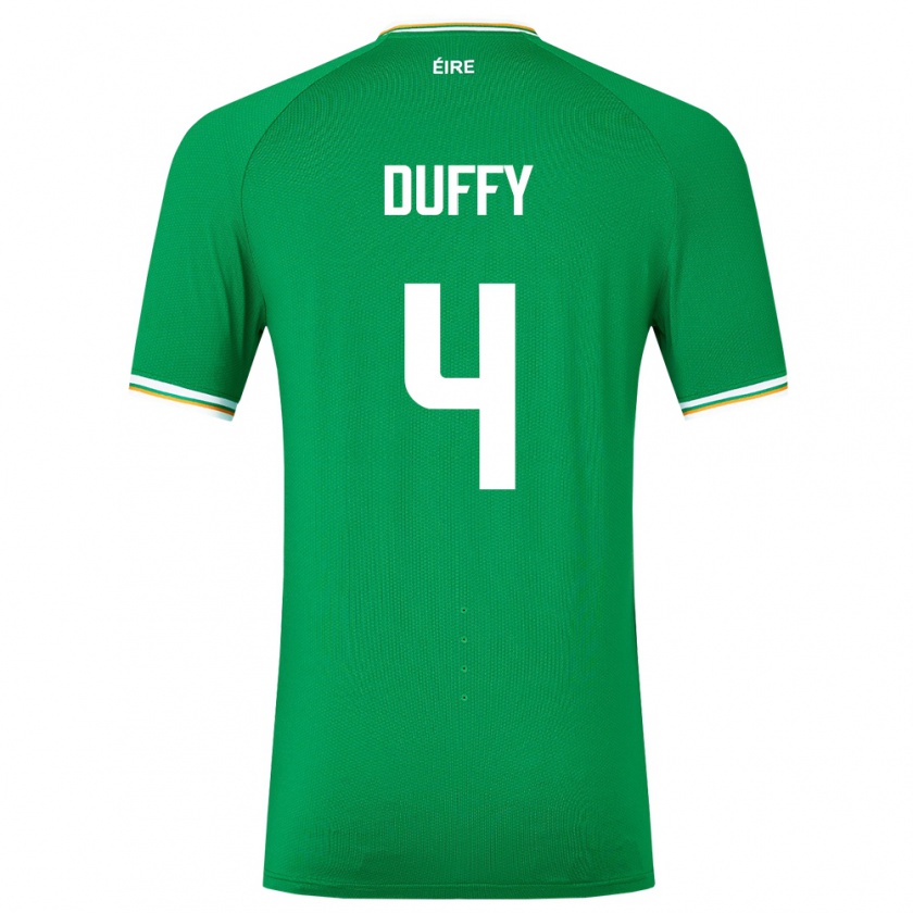 Kandiny Gyermek Ír-Sziget Shane Duffy #4 Zöld Hazai Jersey 24-26 Mez Póló Ing