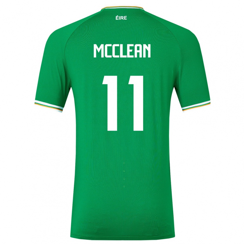 Kandiny Gyermek Ír-Sziget James Mcclean #11 Zöld Hazai Jersey 24-26 Mez Póló Ing