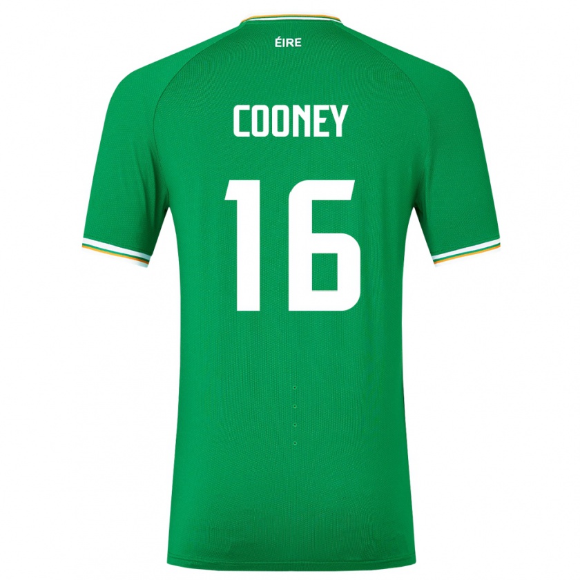 Kandiny Gyermek Ír-Sziget Oisin Cooney #16 Zöld Hazai Jersey 24-26 Mez Póló Ing