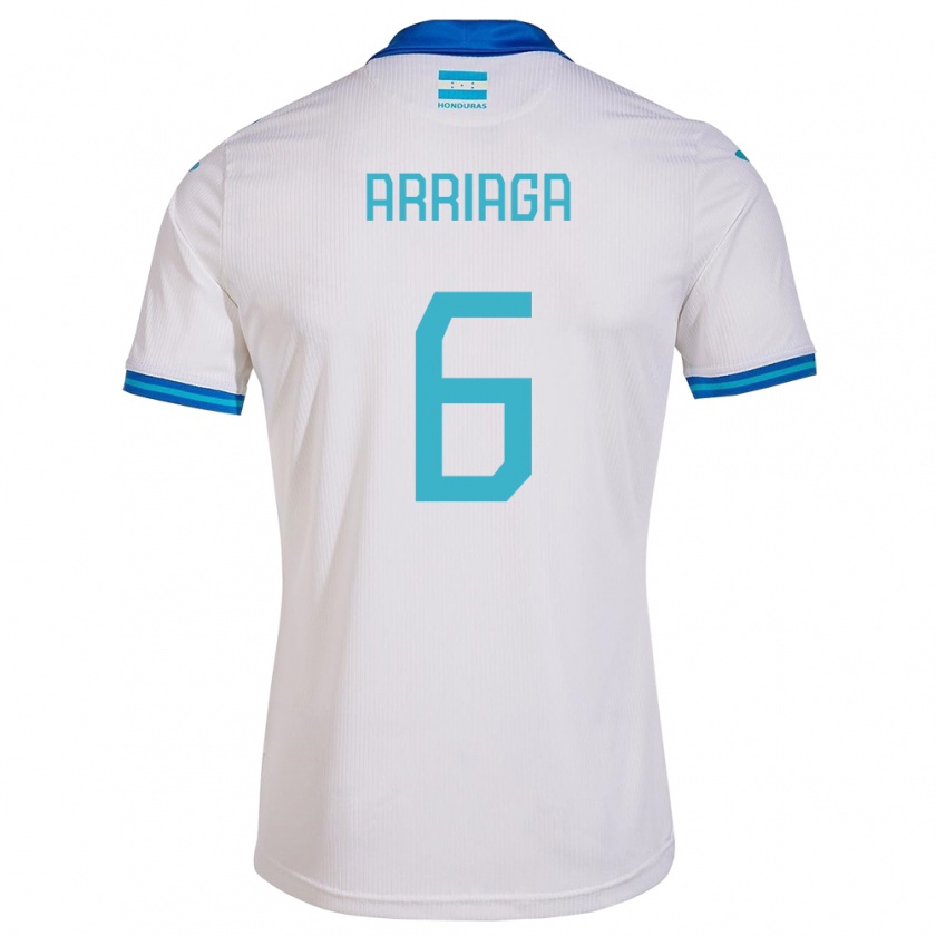 Kandiny Gyermek Honduras Javier Arriaga #6 Fehér Hazai Jersey 24-26 Mez Póló Ing