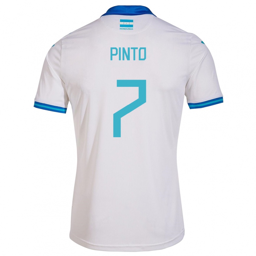 Kandiny Gyermek Honduras José Pinto #7 Fehér Hazai Jersey 24-26 Mez Póló Ing