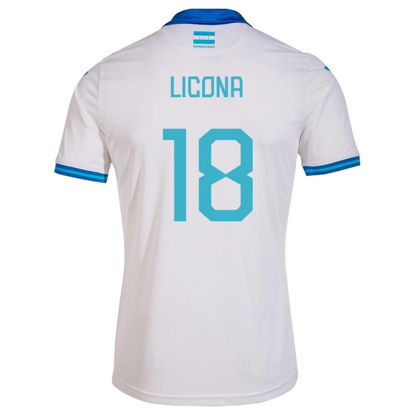 Kandiny Gyermek Honduras Marlon Licona #18 Fehér Hazai Jersey 24-26 Mez Póló Ing