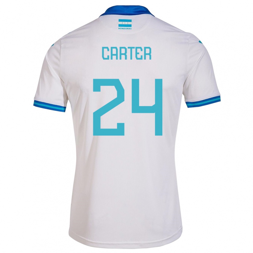 Kandiny Gyermek Honduras Daniel Carter #24 Fehér Hazai Jersey 24-26 Mez Póló Ing