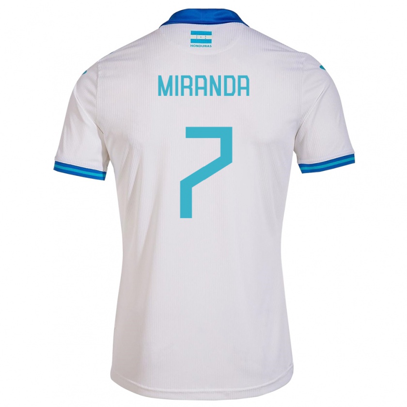 Kandiny Gyermek Honduras Jeffry Miranda #7 Fehér Hazai Jersey 24-26 Mez Póló Ing