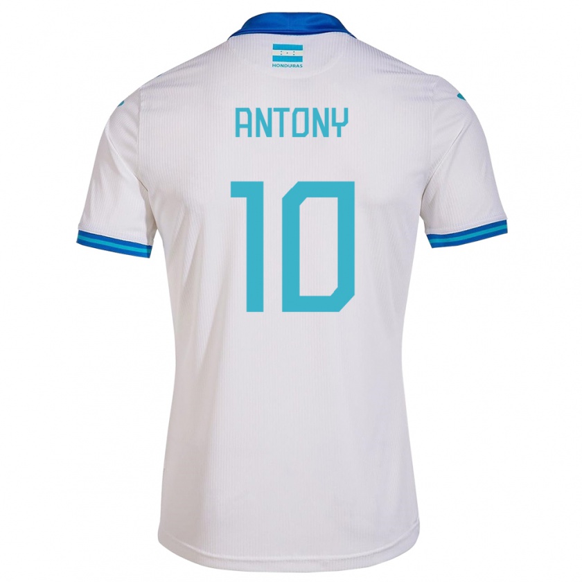 Kandiny Gyermek Honduras Antony García #10 Fehér Hazai Jersey 24-26 Mez Póló Ing