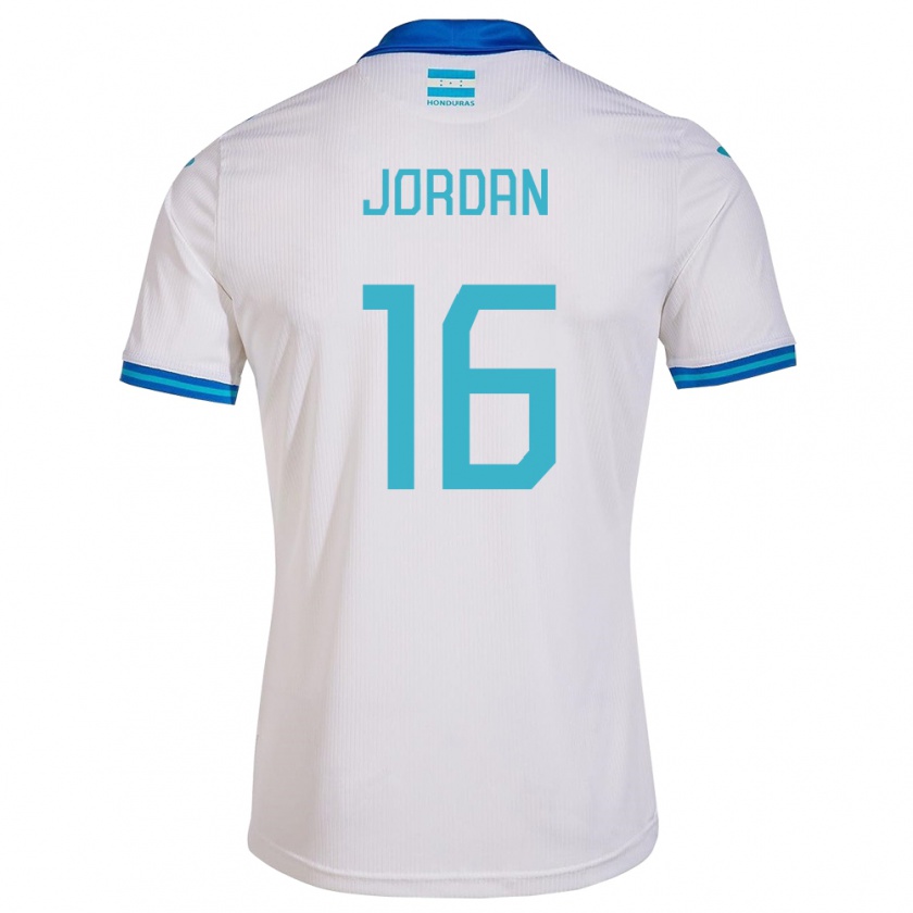 Kandiny Gyermek Honduras Jordan García #16 Fehér Hazai Jersey 24-26 Mez Póló Ing