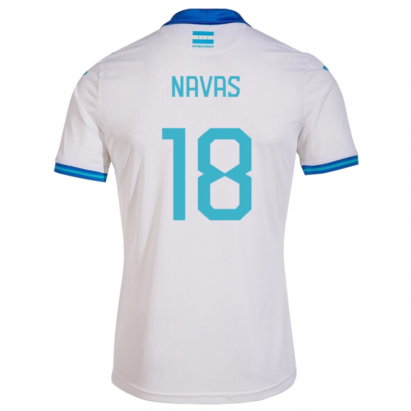 Kandiny Gyermek Honduras Johan Navas #18 Fehér Hazai Jersey 24-26 Mez Póló Ing