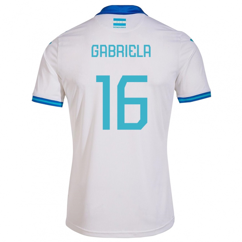 Kandiny Gyermek Honduras Gabriela García #16 Fehér Hazai Jersey 24-26 Mez Póló Ing