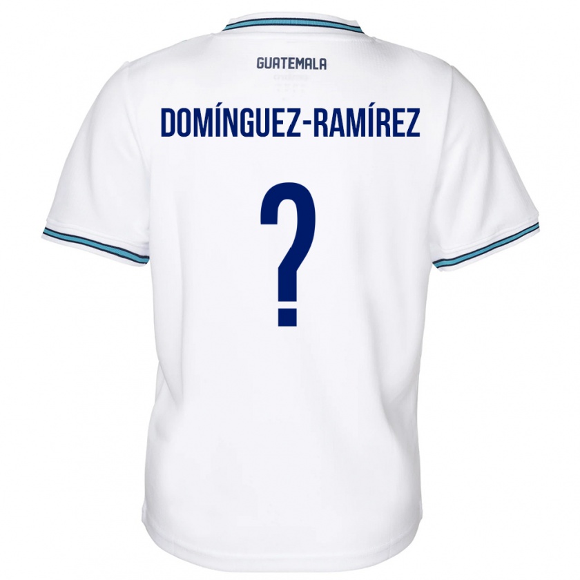 Kandiny Gyermek Guatemala Marco Domínguez-Ramírez #0 Fehér Hazai Jersey 24-26 Mez Póló Ing