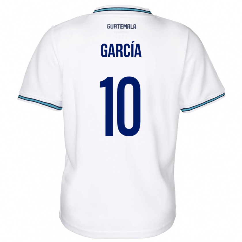 Kandiny Gyermek Guatemala Gabriel García #10 Fehér Hazai Jersey 24-26 Mez Póló Ing