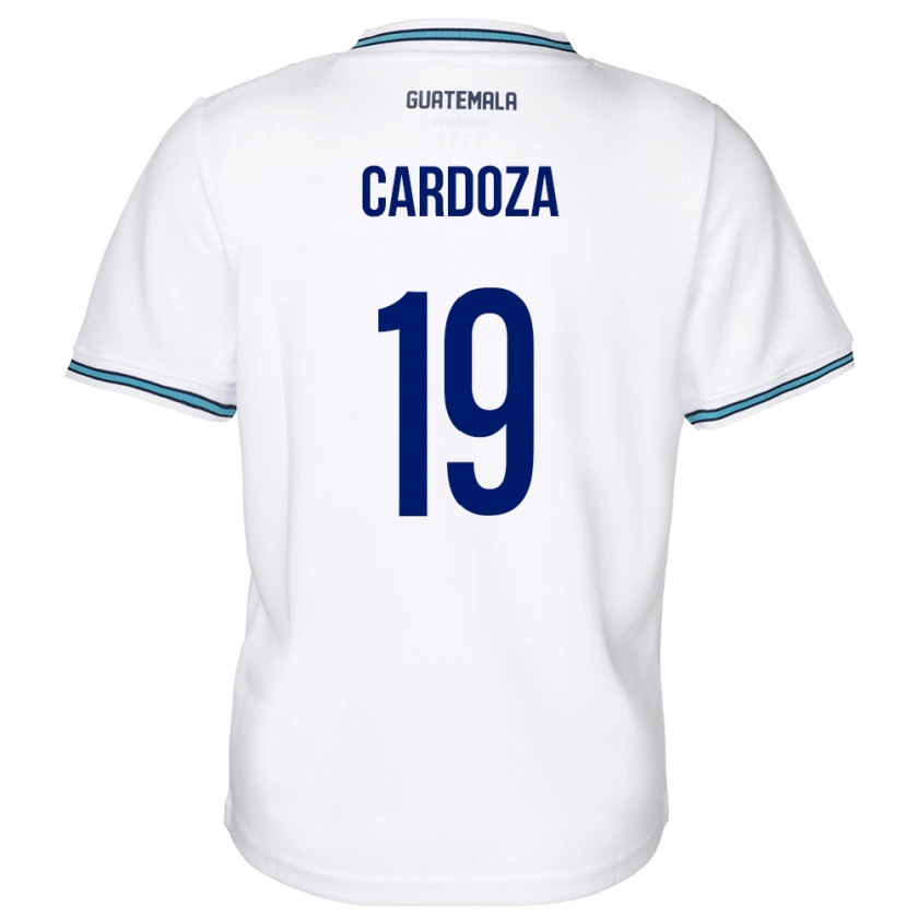 Kandiny Gyermek Guatemala Elmer Cardoza #19 Fehér Hazai Jersey 24-26 Mez Póló Ing