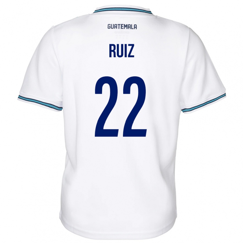 Kandiny Gyermek Guatemala Kevin Ruiz #22 Fehér Hazai Jersey 24-26 Mez Póló Ing