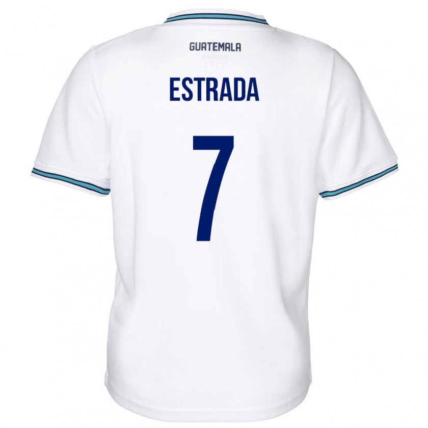 Kandiny Gyermek Guatemala Javier Estrada #7 Fehér Hazai Jersey 24-26 Mez Póló Ing