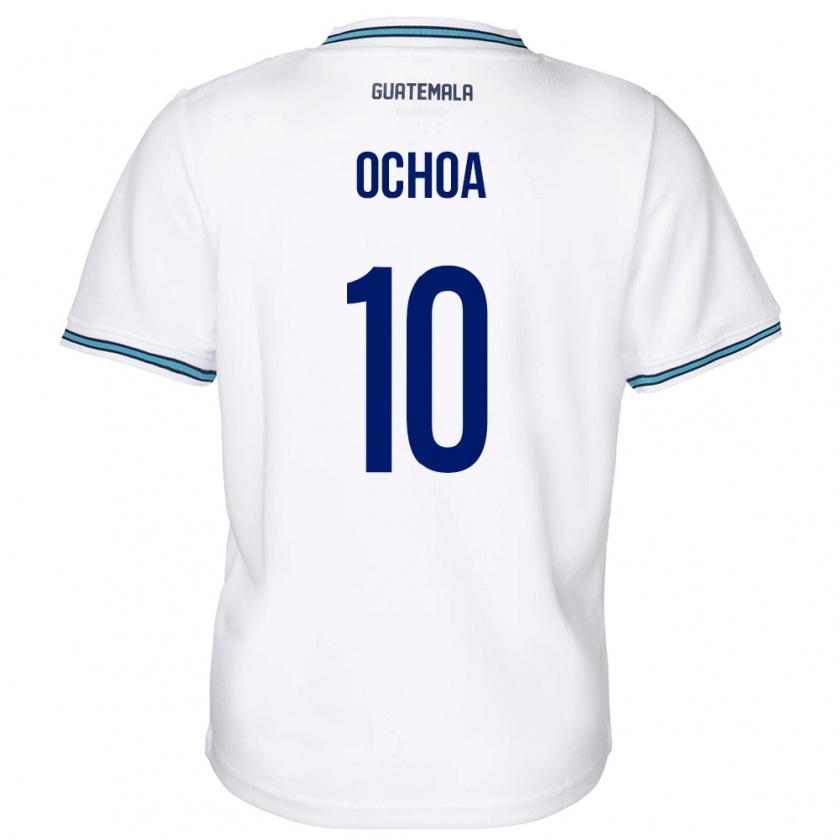 Kandiny Gyermek Guatemala José Ochoa #10 Fehér Hazai Jersey 24-26 Mez Póló Ing