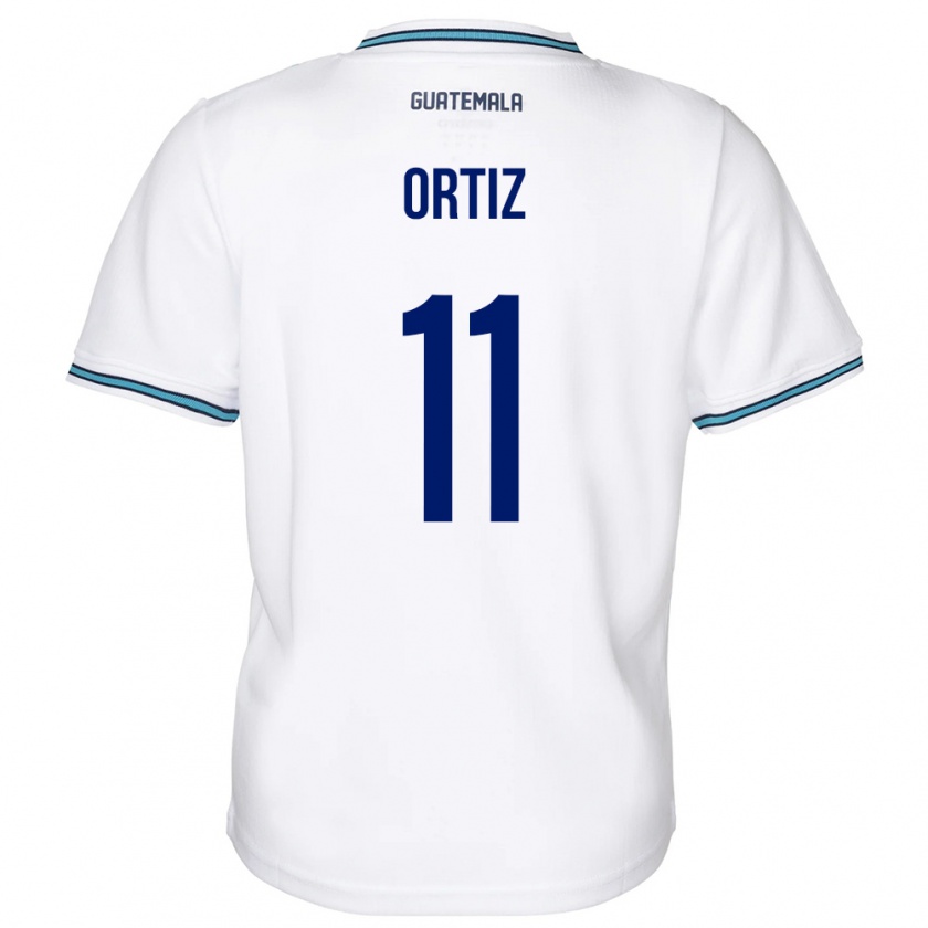 Kandiny Gyermek Guatemala Andersson Ortiz #11 Fehér Hazai Jersey 24-26 Mez Póló Ing