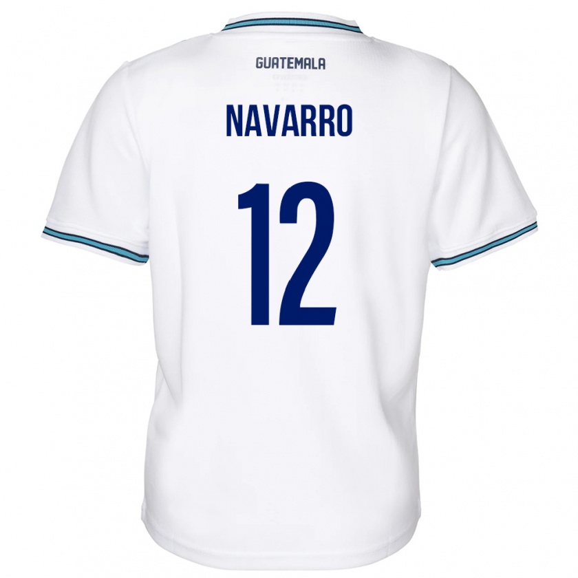 Kandiny Gyermek Guatemala Kenderson Navarro #12 Fehér Hazai Jersey 24-26 Mez Póló Ing