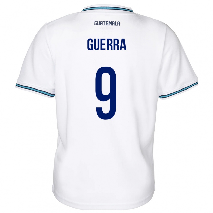 Kandiny Gyermek Guatemala Oseas Guerra #9 Fehér Hazai Jersey 24-26 Mez Póló Ing