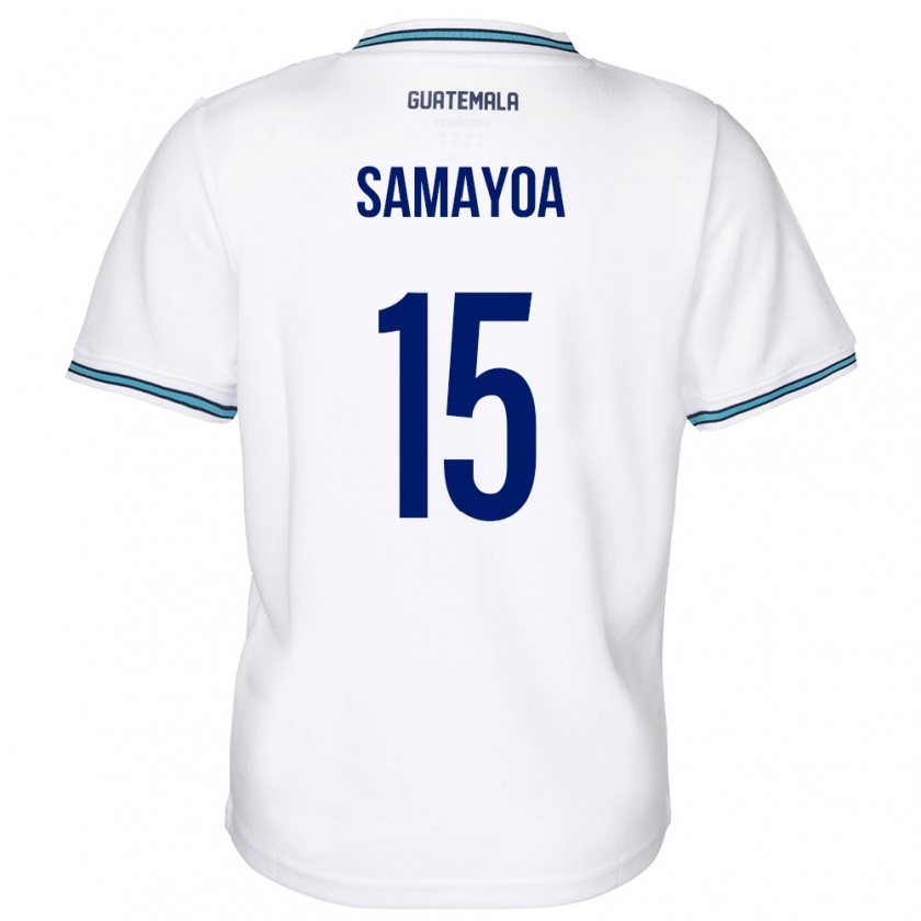 Kandiny Gyermek Guatemala Giselle Samayoa #15 Fehér Hazai Jersey 24-26 Mez Póló Ing