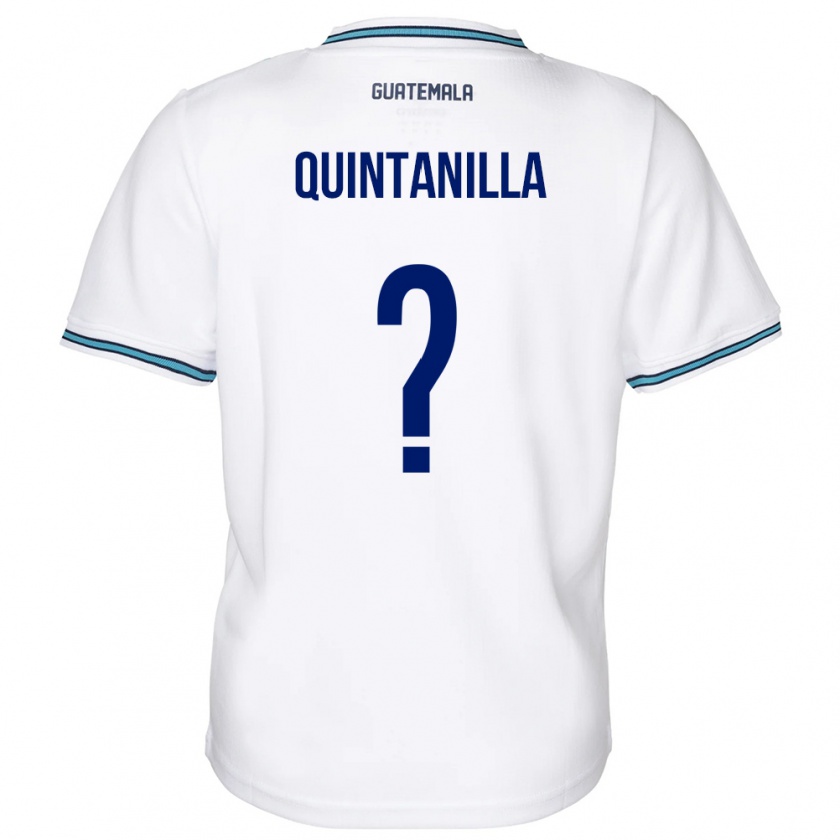 Kandiny Gyermek Guatemala Anayelli Quintanilla #0 Fehér Hazai Jersey 24-26 Mez Póló Ing