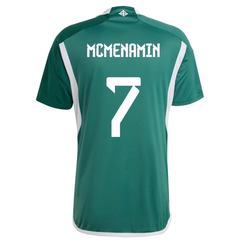 Kandiny Gyermek Észak-Írország Conor Mcmenamin #7 Zöld Hazai Jersey 24-26 Mez Póló Ing