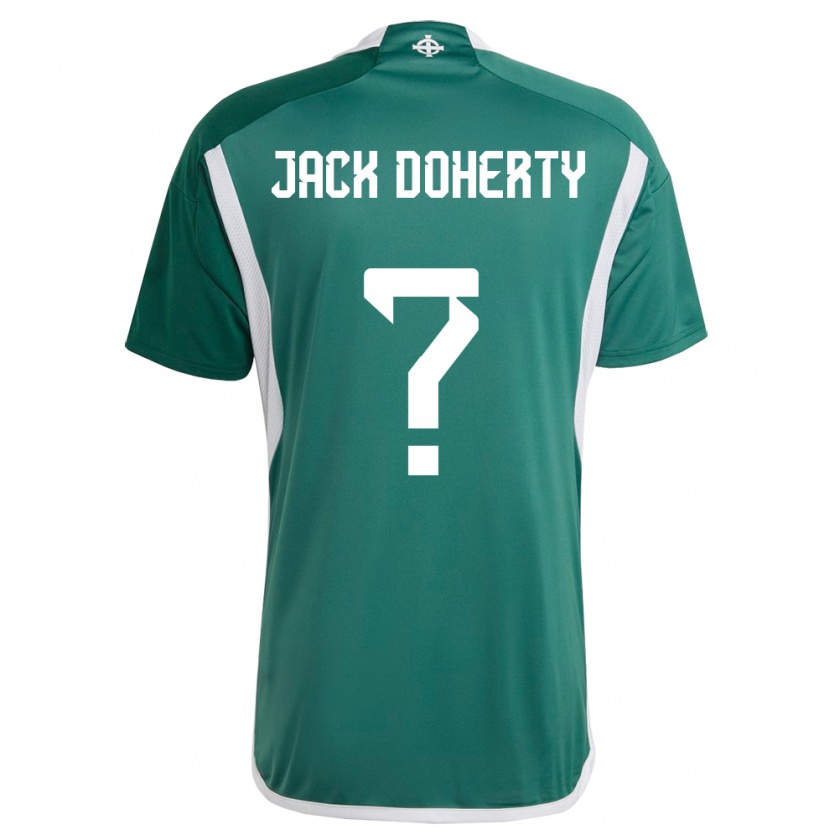 Kandiny Gyermek Észak-Írország Jack Doherty #0 Zöld Hazai Jersey 24-26 Mez Póló Ing