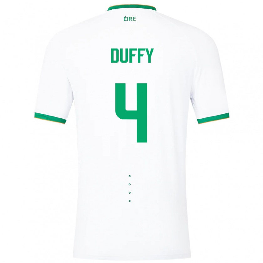 Kandiny Gyermek Ír-Sziget Shane Duffy #4 Fehér Idegenbeli Jersey 24-26 Mez Póló Ing