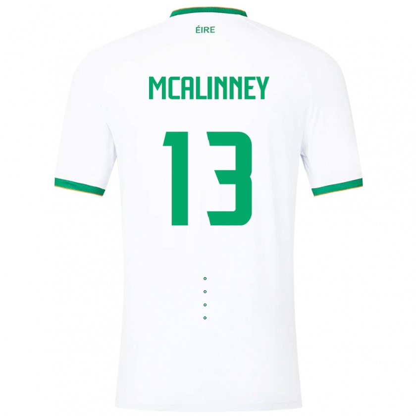 Kandiny Gyermek Ír-Sziget Liam Mcalinney #13 Fehér Idegenbeli Jersey 24-26 Mez Póló Ing