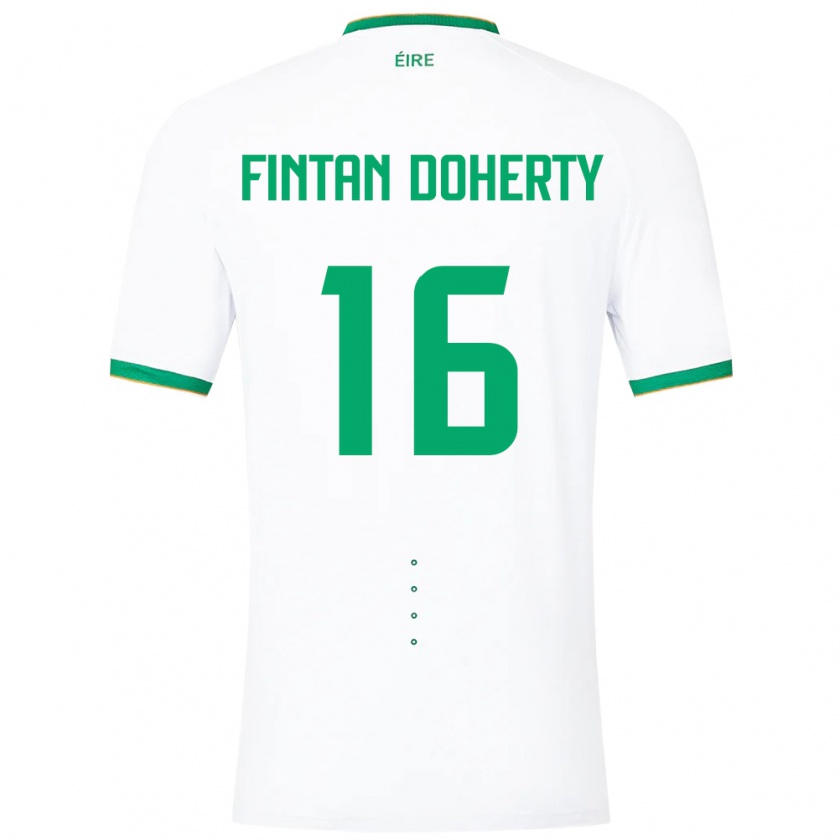 Kandiny Gyermek Ír-Sziget Fintan Doherty #16 Fehér Idegenbeli Jersey 24-26 Mez Póló Ing