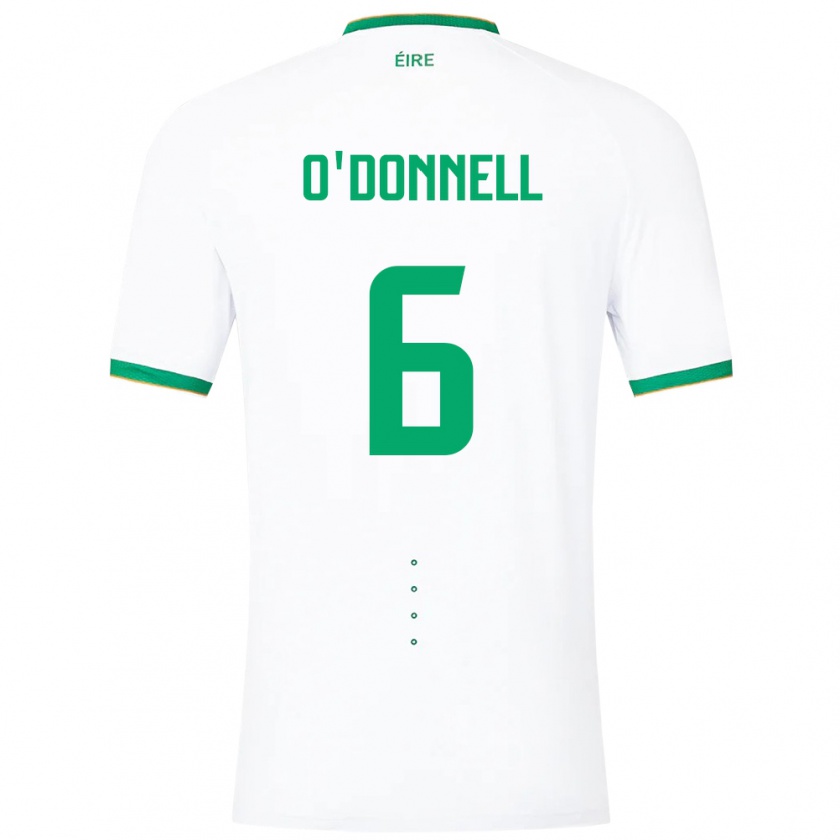 Kandiny Gyermek Ír-Sziget Luke O'donnell #6 Fehér Idegenbeli Jersey 24-26 Mez Póló Ing