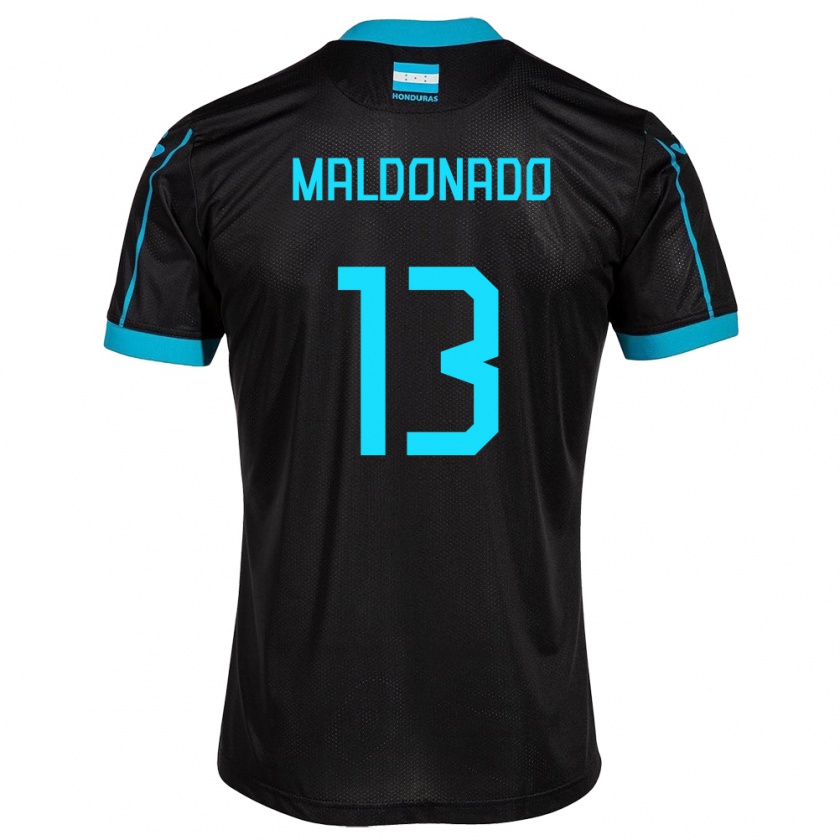 Kandiny Gyermek Honduras Edwin Maldonado #13 Fekete Idegenbeli Jersey 24-26 Mez Póló Ing