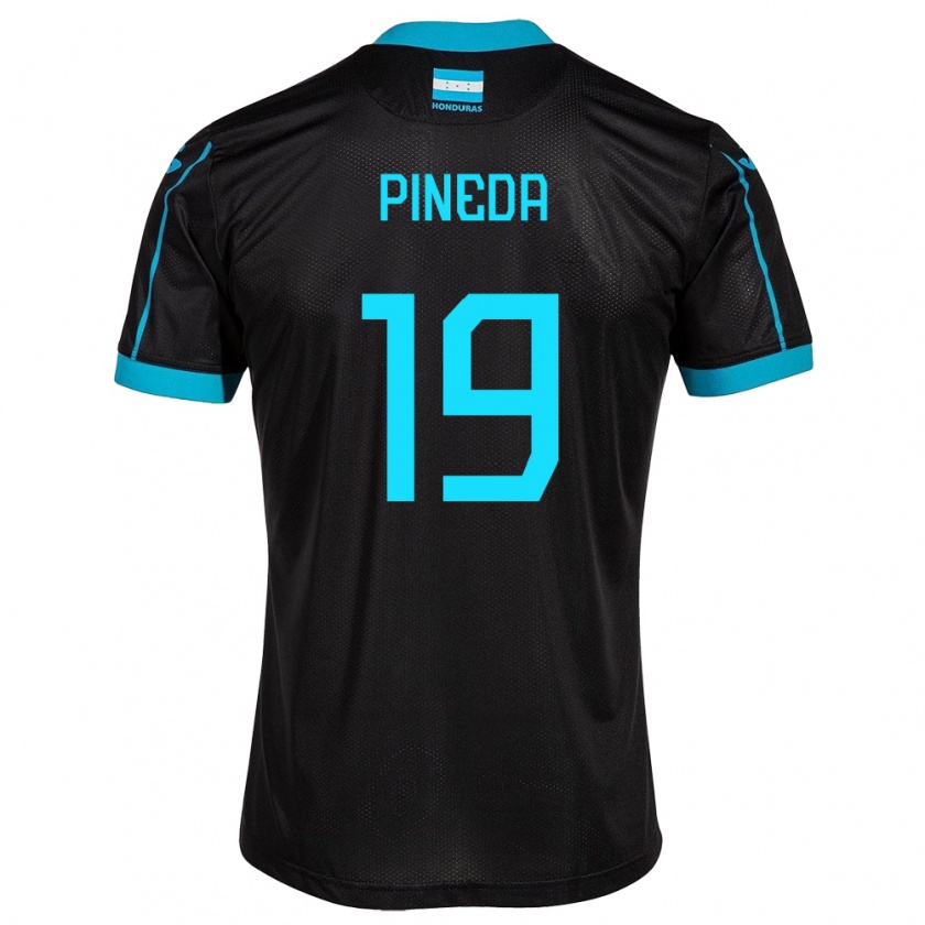 Kandiny Gyermek Honduras Carlos Pineda #19 Fekete Idegenbeli Jersey 24-26 Mez Póló Ing