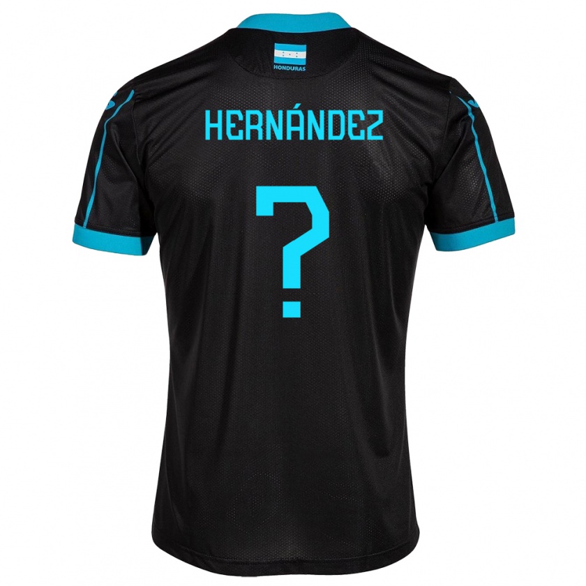 Kandiny Gyermek Honduras Riccy Hernández #0 Fekete Idegenbeli Jersey 24-26 Mez Póló Ing