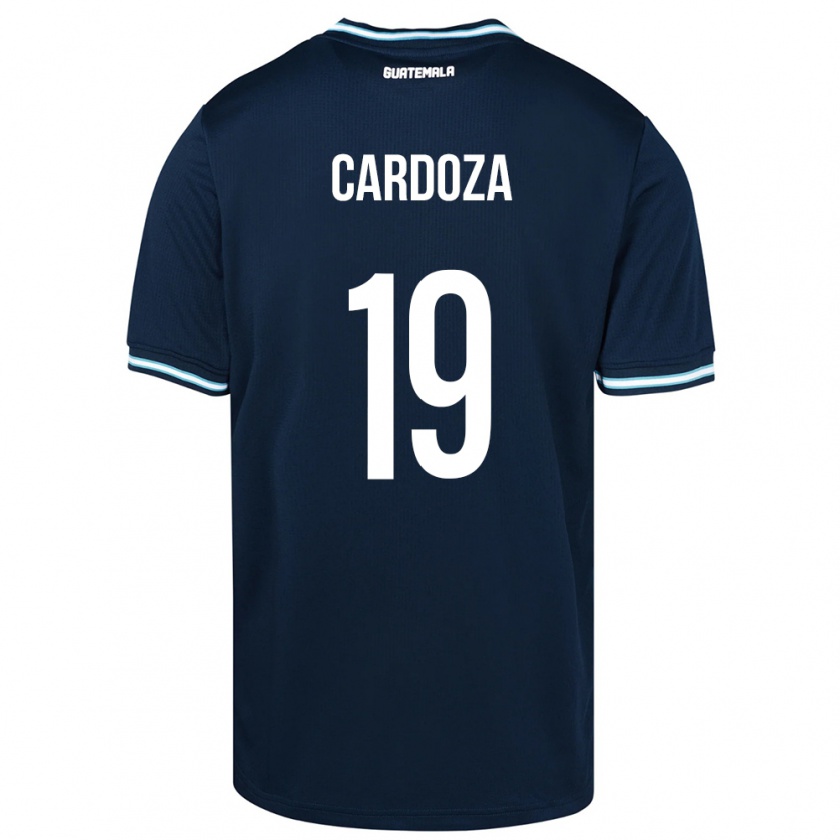 Kandiny Gyermek Guatemala Elmer Cardoza #19 Kék Idegenbeli Jersey 24-26 Mez Póló Ing