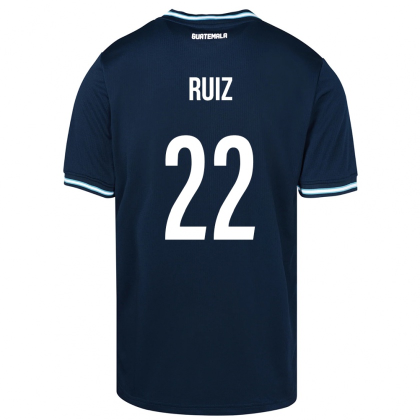 Kandiny Gyermek Guatemala Kevin Ruiz #22 Kék Idegenbeli Jersey 24-26 Mez Póló Ing