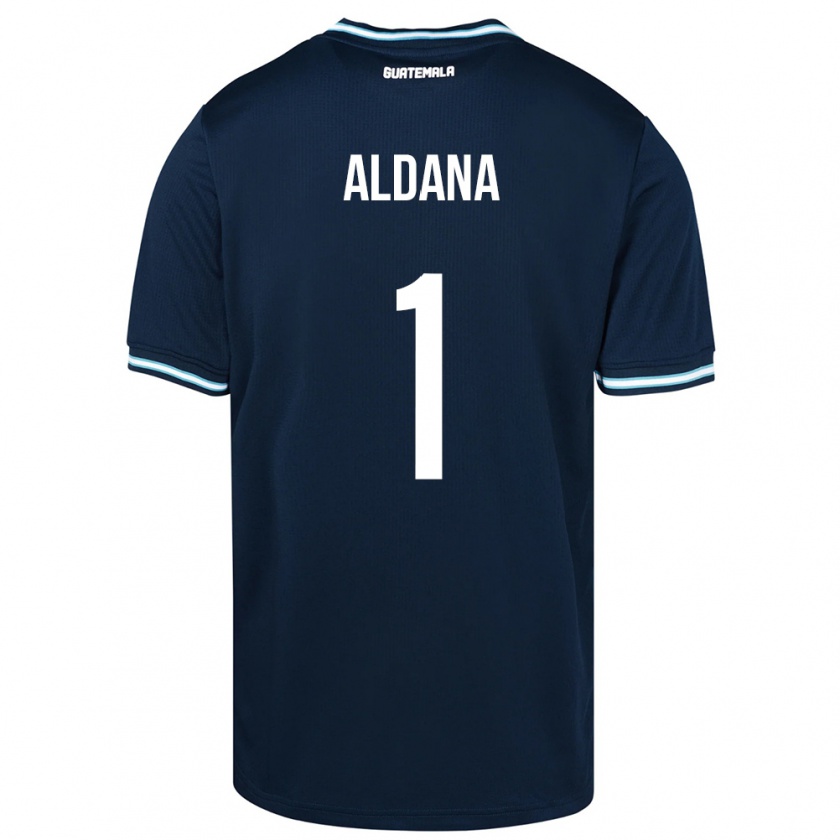 Kandiny Gyermek Guatemala David Aldana #1 Kék Idegenbeli Jersey 24-26 Mez Póló Ing