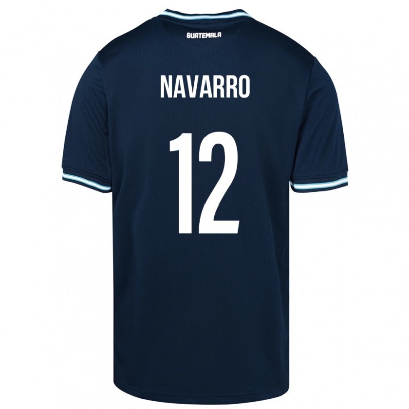 Kandiny Gyermek Guatemala Kenderson Navarro #12 Kék Idegenbeli Jersey 24-26 Mez Póló Ing