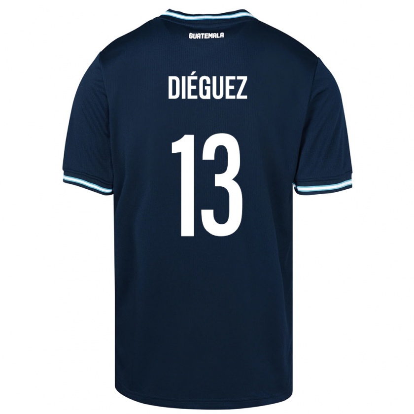 Kandiny Gyermek Guatemala Jonathan Diéguez #13 Kék Idegenbeli Jersey 24-26 Mez Póló Ing