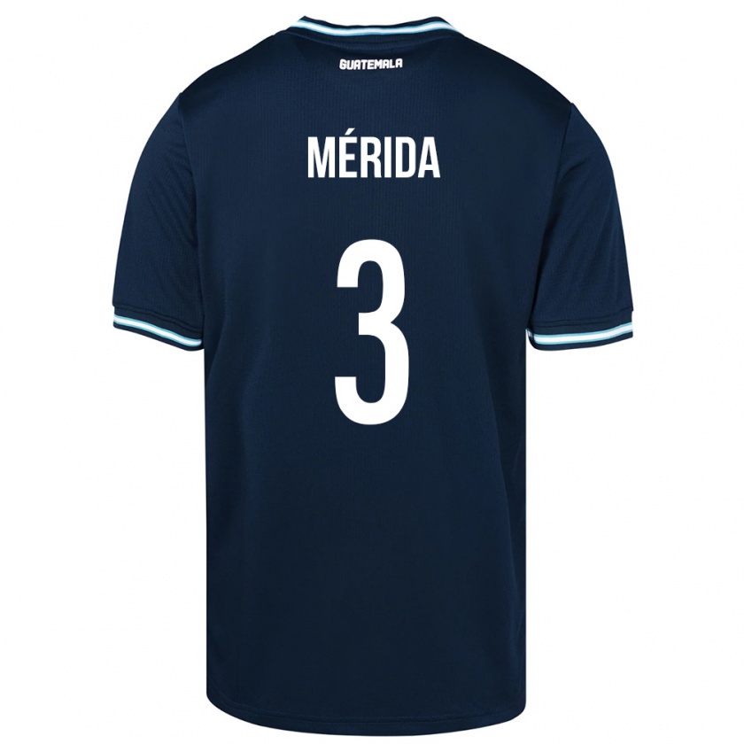 Kandiny Gyermek Guatemala Daniel Mérida #3 Kék Idegenbeli Jersey 24-26 Mez Póló Ing