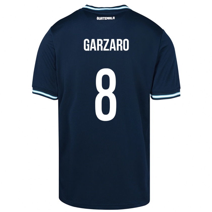 Kandiny Gyermek Guatemala Santiago Garzaro #8 Kék Idegenbeli Jersey 24-26 Mez Póló Ing