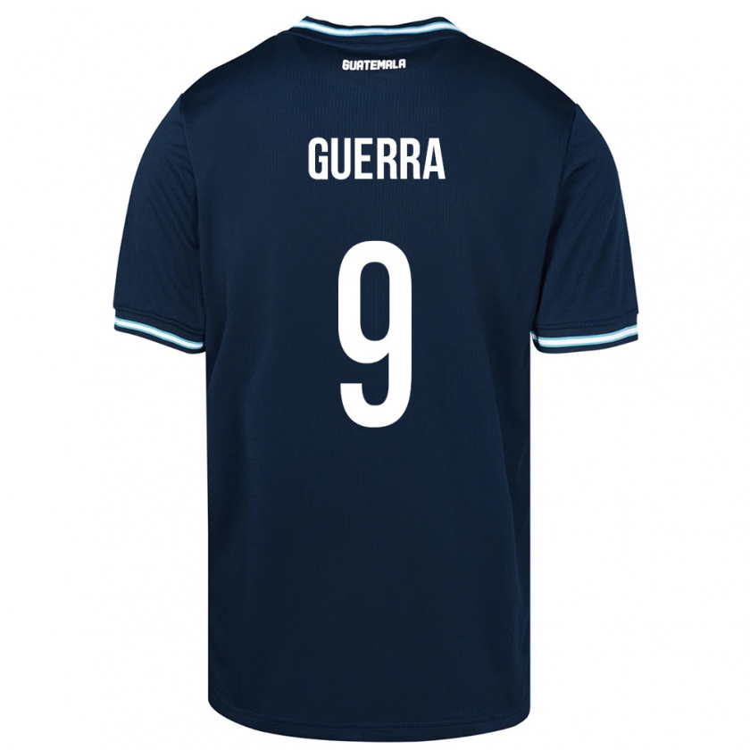 Kandiny Gyermek Guatemala Oseas Guerra #9 Kék Idegenbeli Jersey 24-26 Mez Póló Ing